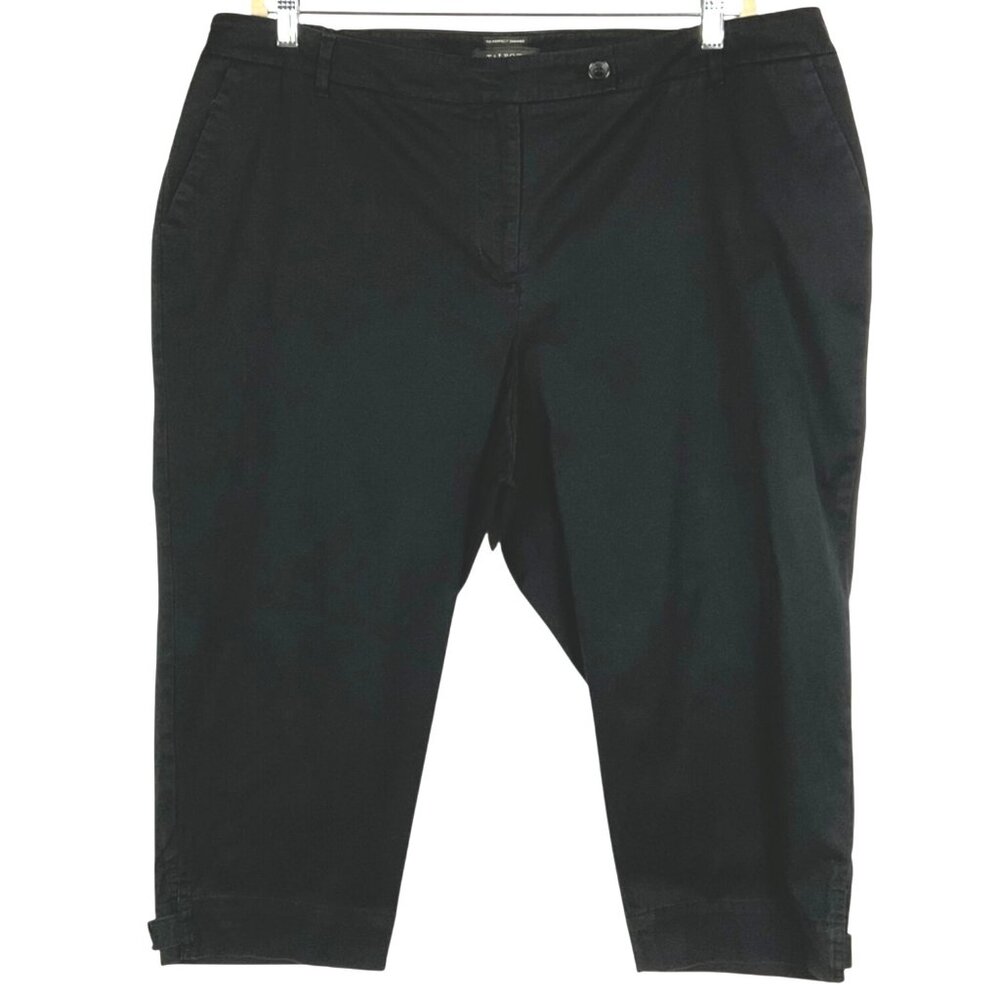 Talbots The Perfect Skimmer Black Capris, 20W Petite, 98% Cotton, 2% Spandex